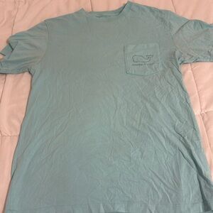 Teal vineyard vines short sleeve shirt. Can be ironed before shipping.